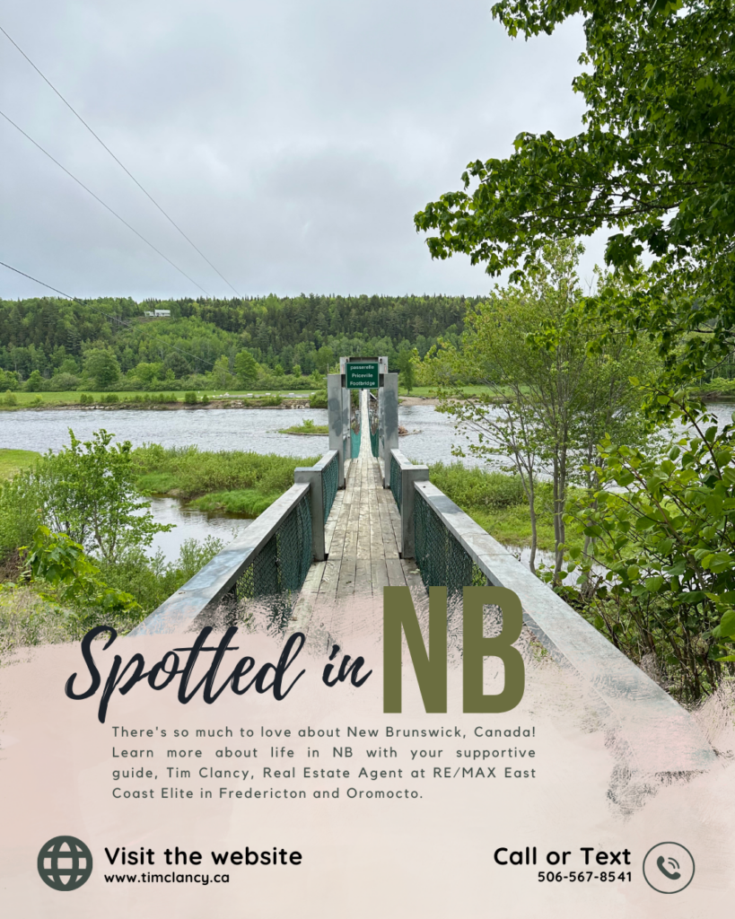 Miramichi River Priceville Footbridge a Suspension Bridge NB Canada