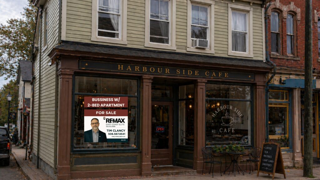 Cafe for sale, with apartment, hst is applicable in New brunswick