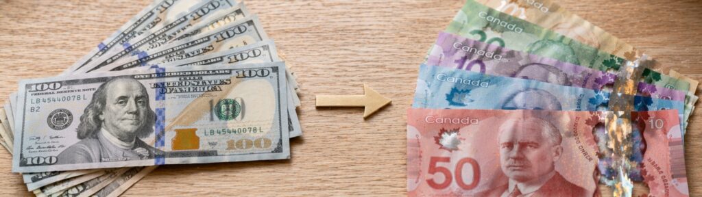 converting american money to canadian to buy real estate